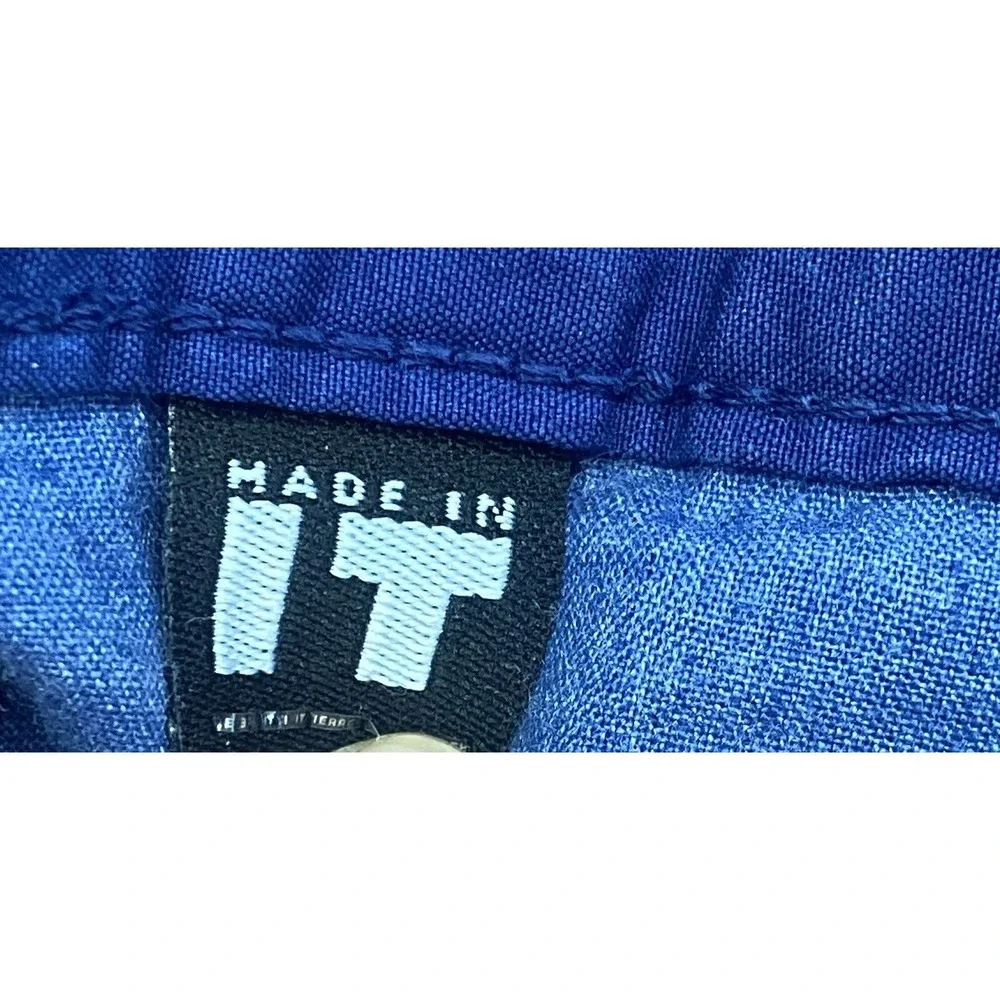 Vtg VERSACE‎ 90s Jeans Couture Ittierre Cotton Pants Sz 34/48 Navy Blue 64-10
